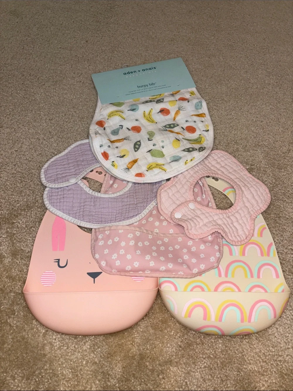 Cloud Island, aden + anais - Baby Bib Set and Burp Cloth